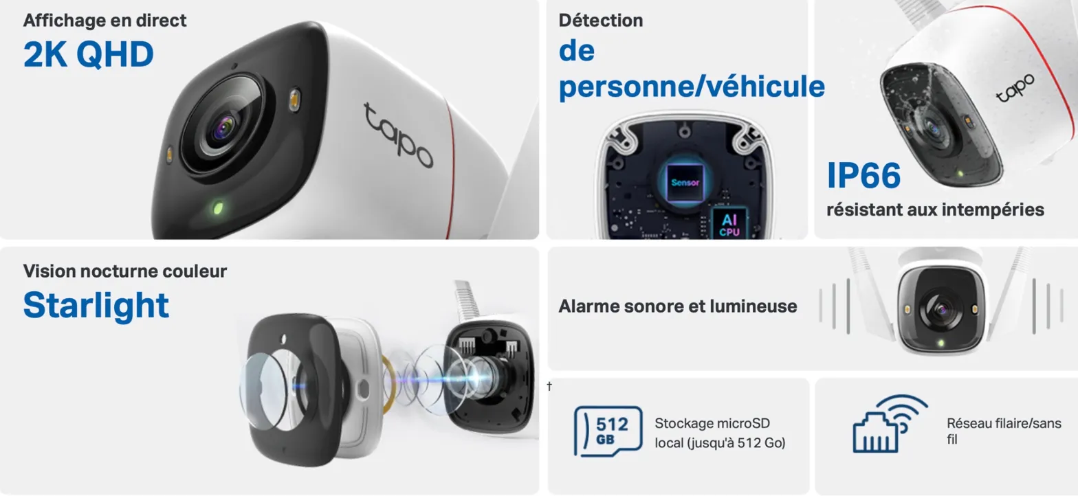 TP-Link Tapo C320WS caméra WiFi extérieure